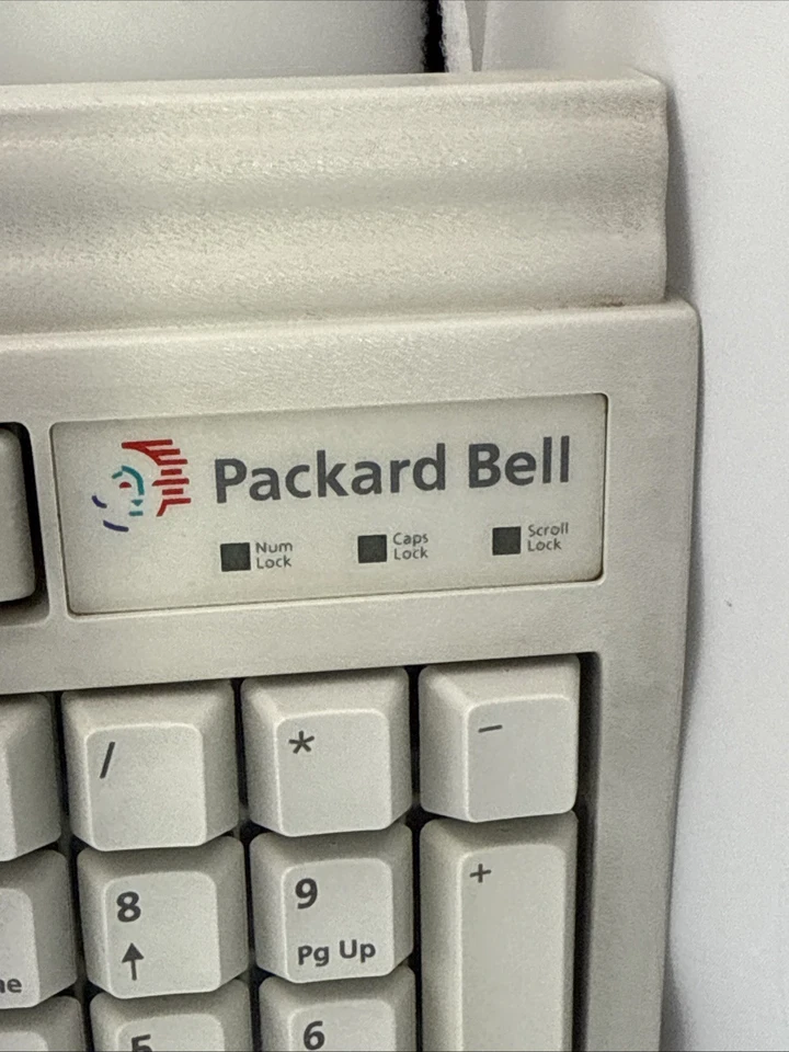 Vintage Packard Bell # 5131C Big Enter Key Keyboard PS/2 Retro WORKS & CLEANED - Image 2 of 4