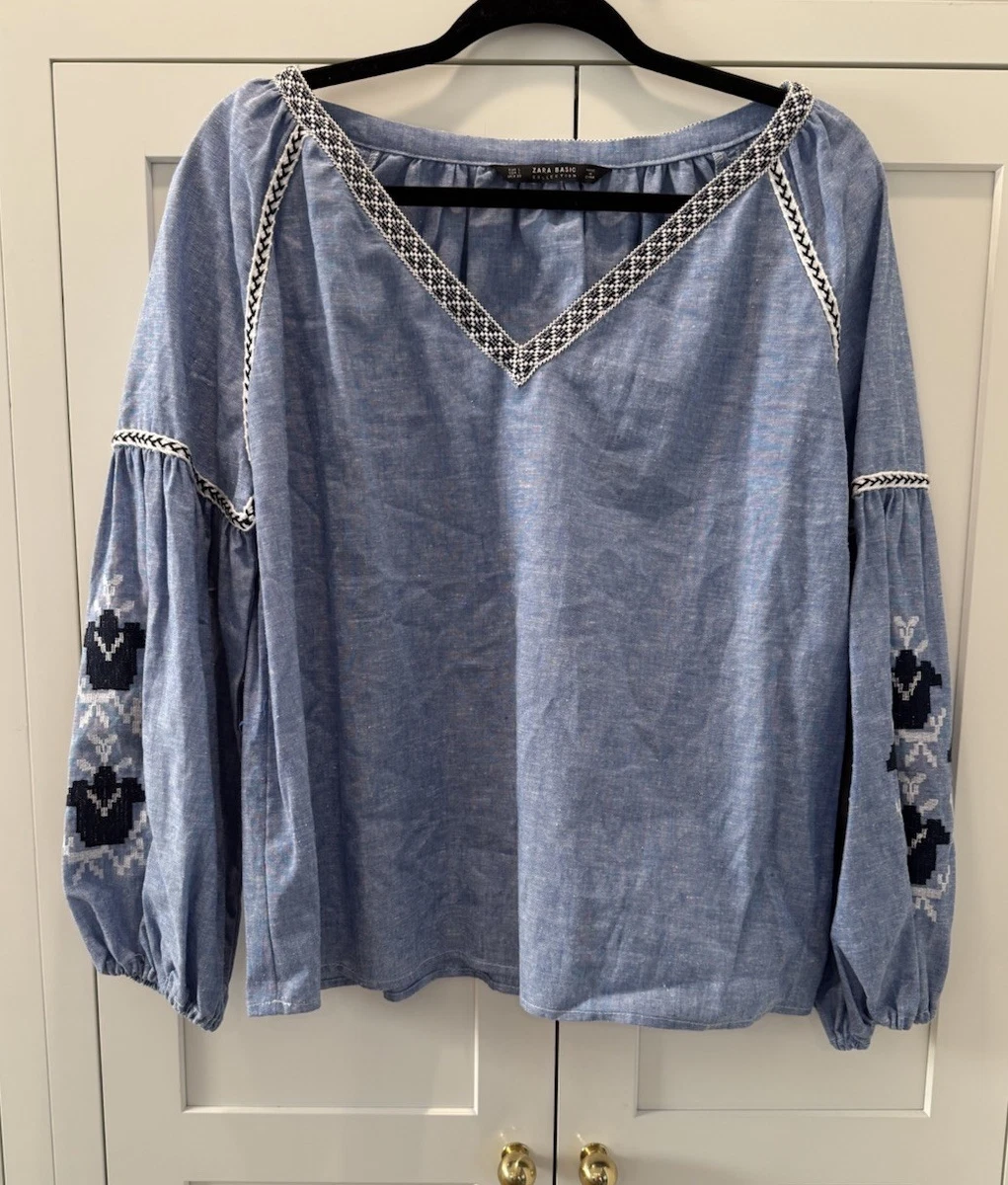 Blouse Zara Femme Sans Manches, Col V, Boutons, Corail, Taille M, 100% Viscose