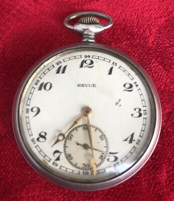 Seltene Taschenuhr, Hersteller Revue GT, funktioniert  