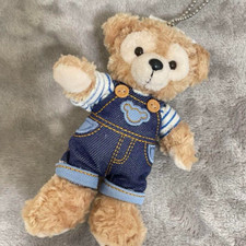 Tokyo Disney Resort Duffy Plush Badge Denim Keychain JAPAN NEW
