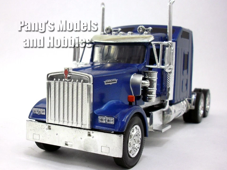 Kenworth W900 Sleeper Truck Cab 1/32 Scale Diecast Model by Newray - BLUE - Image 2 of 4