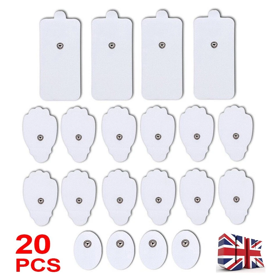 20Pack Electrode Pads Large Snap Replacement Tens For Electrode Pulse Massager