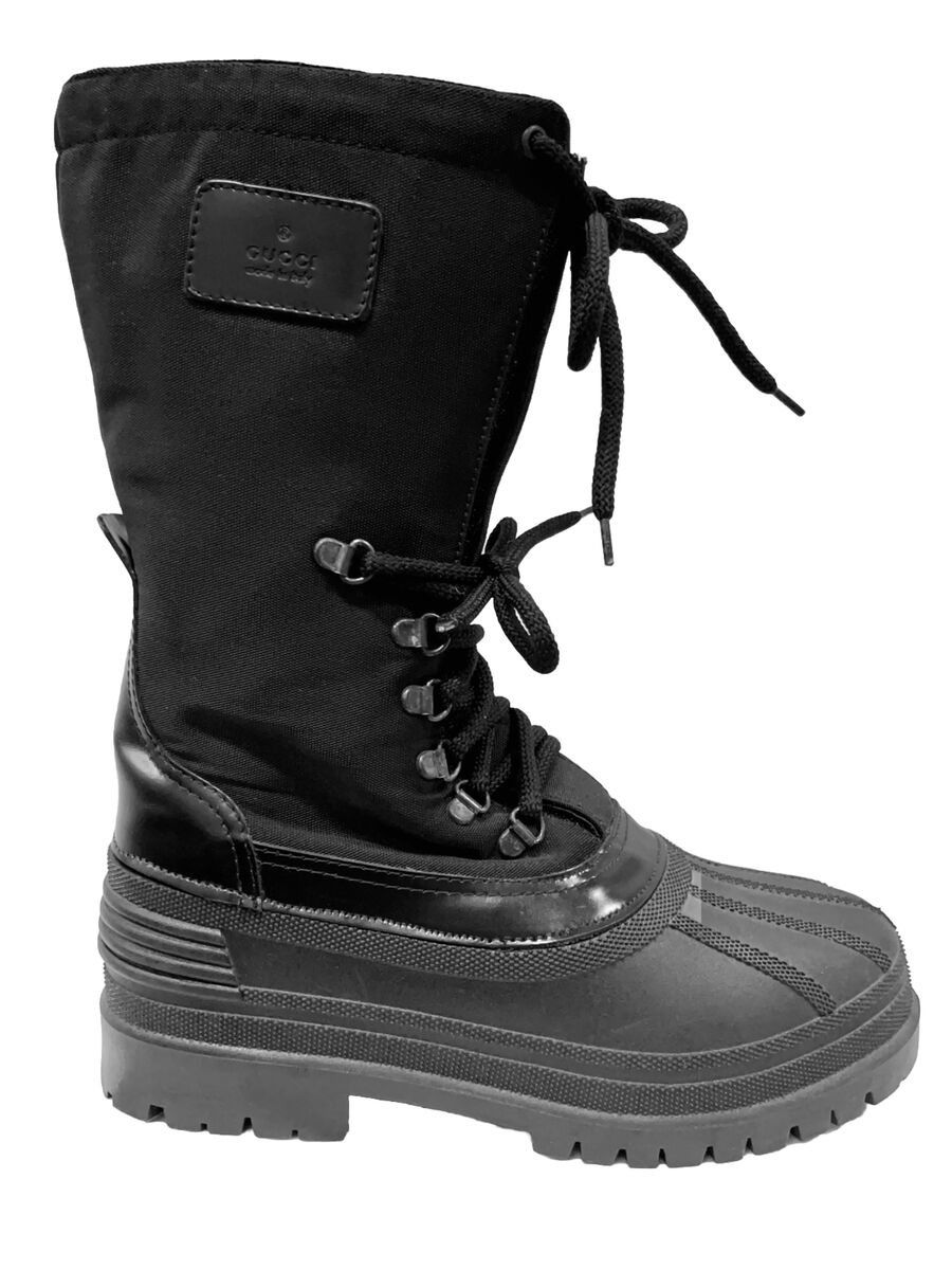 Gucci Men Snow Boots US 6 Nylon Rubber Waterproof Leather Gucci Men Snow Boots US 6 Nylon Rubber Waterproof Leather
