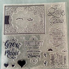 Close To My Heart My Acrlix stamp set S 1801 Bloom  Grow-Floral, Sentiments