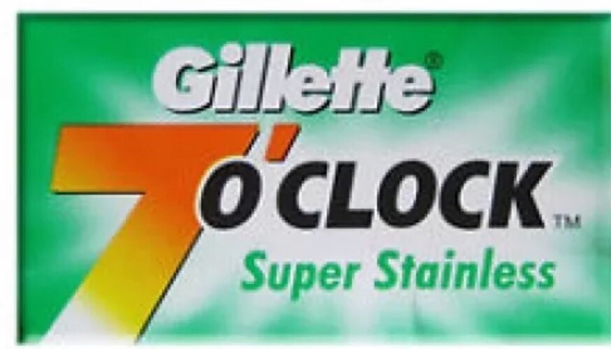 100PC Gillette 7 O'Clock Super Stainless Double Edge Blades (Green Pack) Russia