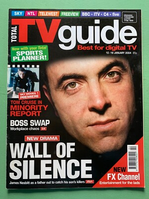 TOTAL TV GUIDE magazine 10-January-2004 JAMES NESBIT Jenny Agutter Shameless UK