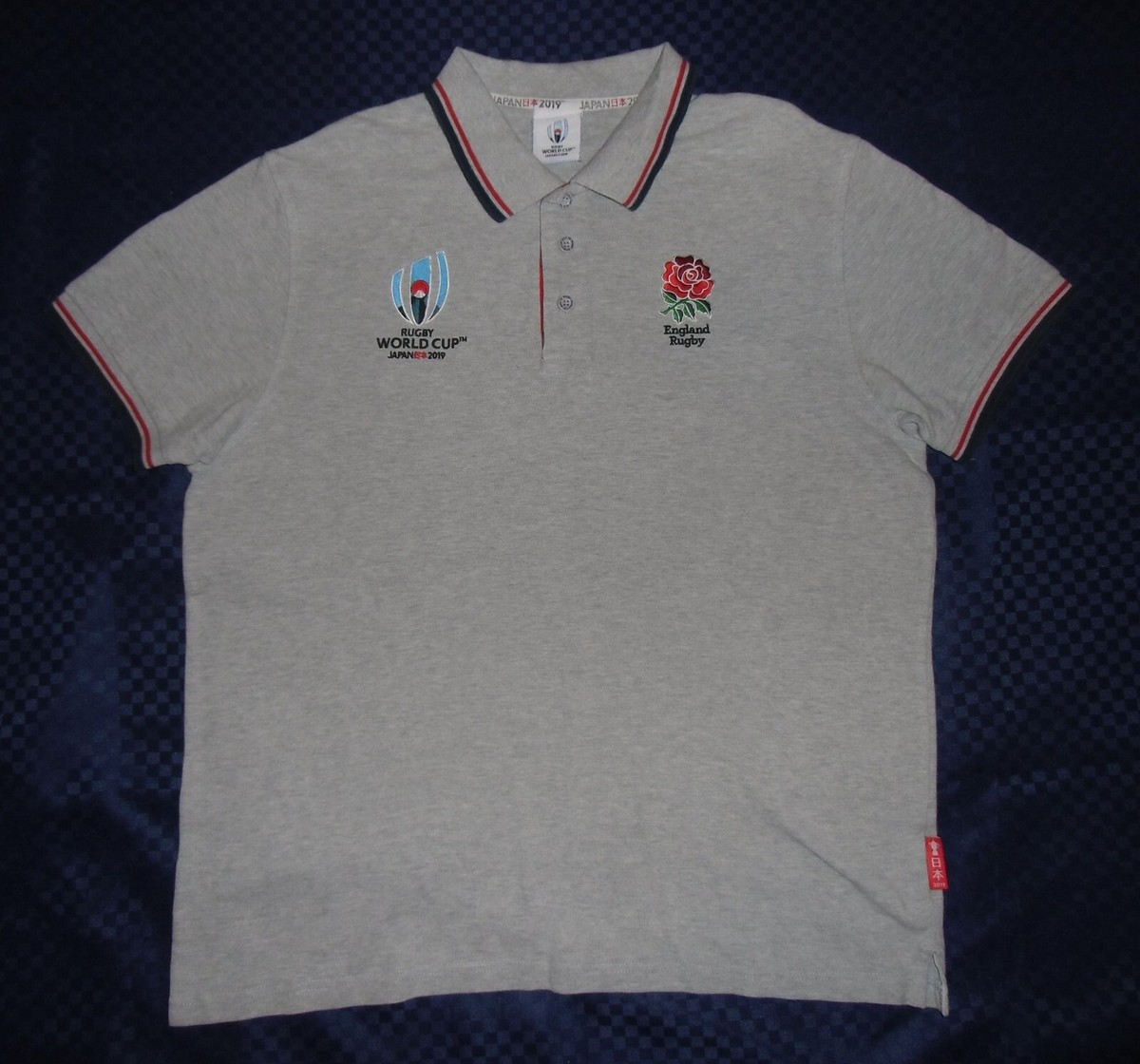 England NT 2019 Rugby World Cup Japan official MENS grey polo