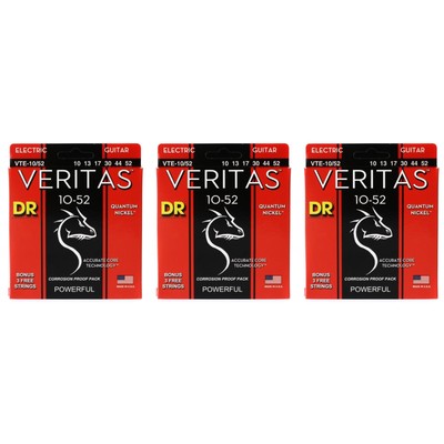 DR Strings VTE-10/52 Veritas Electric Guitar Strings - .010-.052 Medium to Heavy