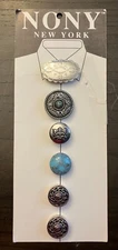 NONY New York Button Covers Set of 6, Vintage, New