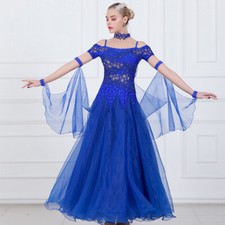Latin Ballroom Competitio n Dance Dress Modern Waltz Tango Standard Dress N003