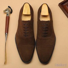 Men Work Office Formal Wedding Party Real Suede Leather Business Leisure Shoes