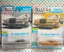 AUTO WORLD LUXURY CRUISERS LOS OF 2 CARS 1979 LINCOLN CONTINENTAL LOWRIDER new