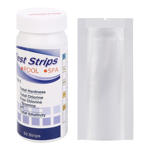 50* 5 in1 Test Strips Swimming Pool SPA Chlorine PH Alkalinity Water Hardness ST - Picture 4 of 12