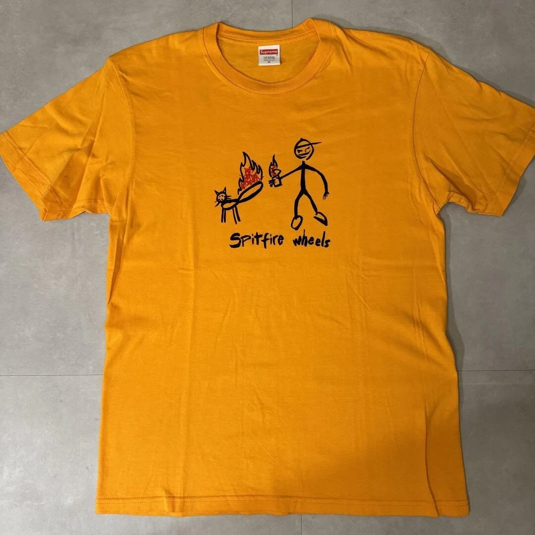 Tee shirt Supreme Spitfire Cat SS18 orange moyen
