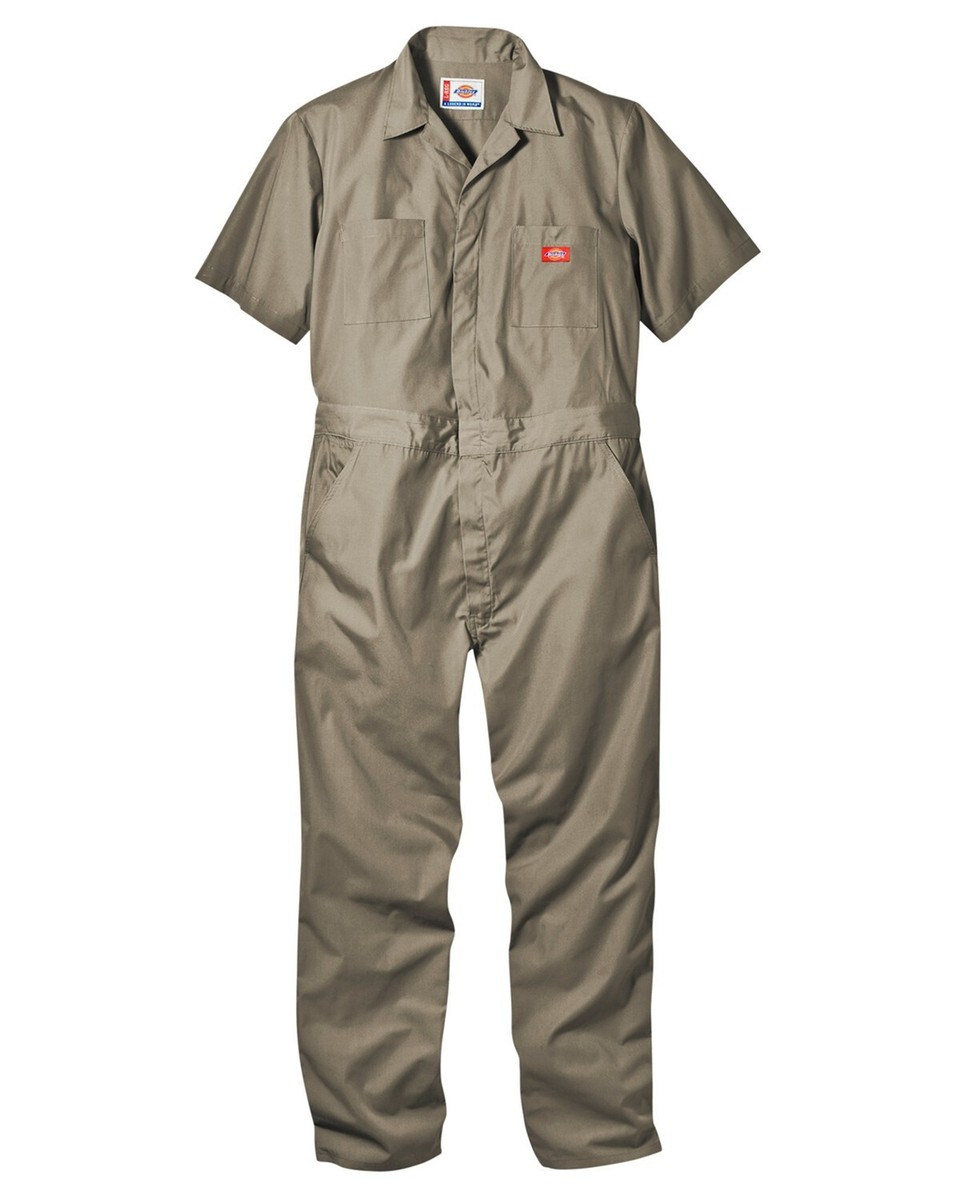 Dickies COVERALL L ベージュ【半袖】 Dickies Coverall Beige Workwear Jumpsuit XL Shortsleeves