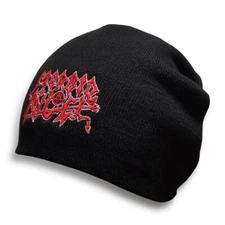 MORBID ANGEL LOGO embroidered beanie hat black