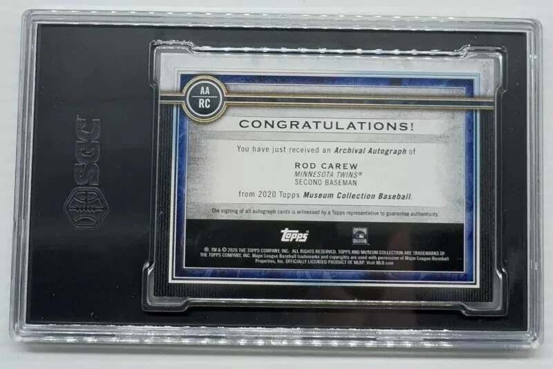 2020 Topps Museum Rod Carew Copper Archival Autograph Auto #06/50 SGC 9 10 - Image 2 of 2