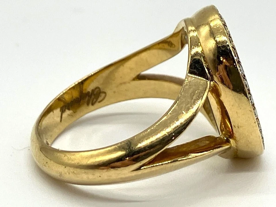 Anillo Ovalado Chopard Happy Diamonds 3P Oro Amarillo 18k Móvil EE. UU. 6.0 USADO Foto 4 de 4