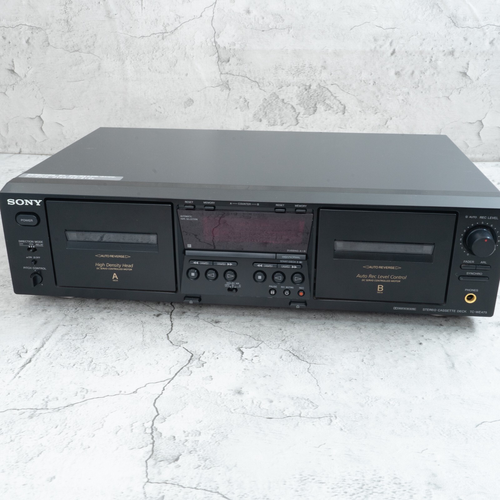 SONY TCWE475 Dual Twin Cassette Tape Recorder Player Deck w Sony Fully