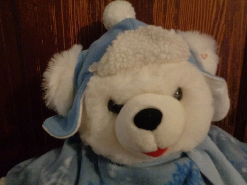 DANDEE 2008 РОЖДЕСТВО 18 «МЯГКАЯ ПЛЮШЕВАЯ КУКЛА ФИГУРКА СИНИЙ НАРЯД СНЕЖИНКА МЕДВЕДЬ ИГРУШКА - Изображение 2 из 4