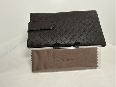 Bottega Veneta Dark Brown Leather Cell phone/Sunglasses case