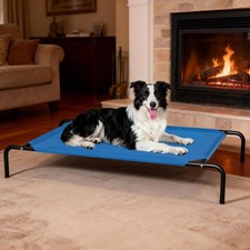 Elevated Cooling Dog Bed for Large Dogs,Waterproof Outdoor Pet Cot with Washa