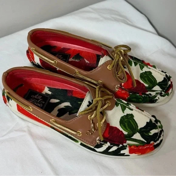 Espadrilles Plateforme Sperry Top-Sider Milly - Taille US 8M Bleu Marine Et Blanc - Occasion Bon état