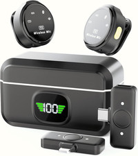 Lavalier Wireless Microphone for Iphone/Camera/Pc/Laptop,Lightning/Usb-C/Plug,Ul