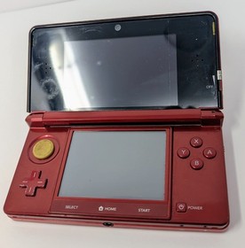 Nintendo 3DS Flame Red Handheld System Bundle w/ Charger - Paddington - Tested!
