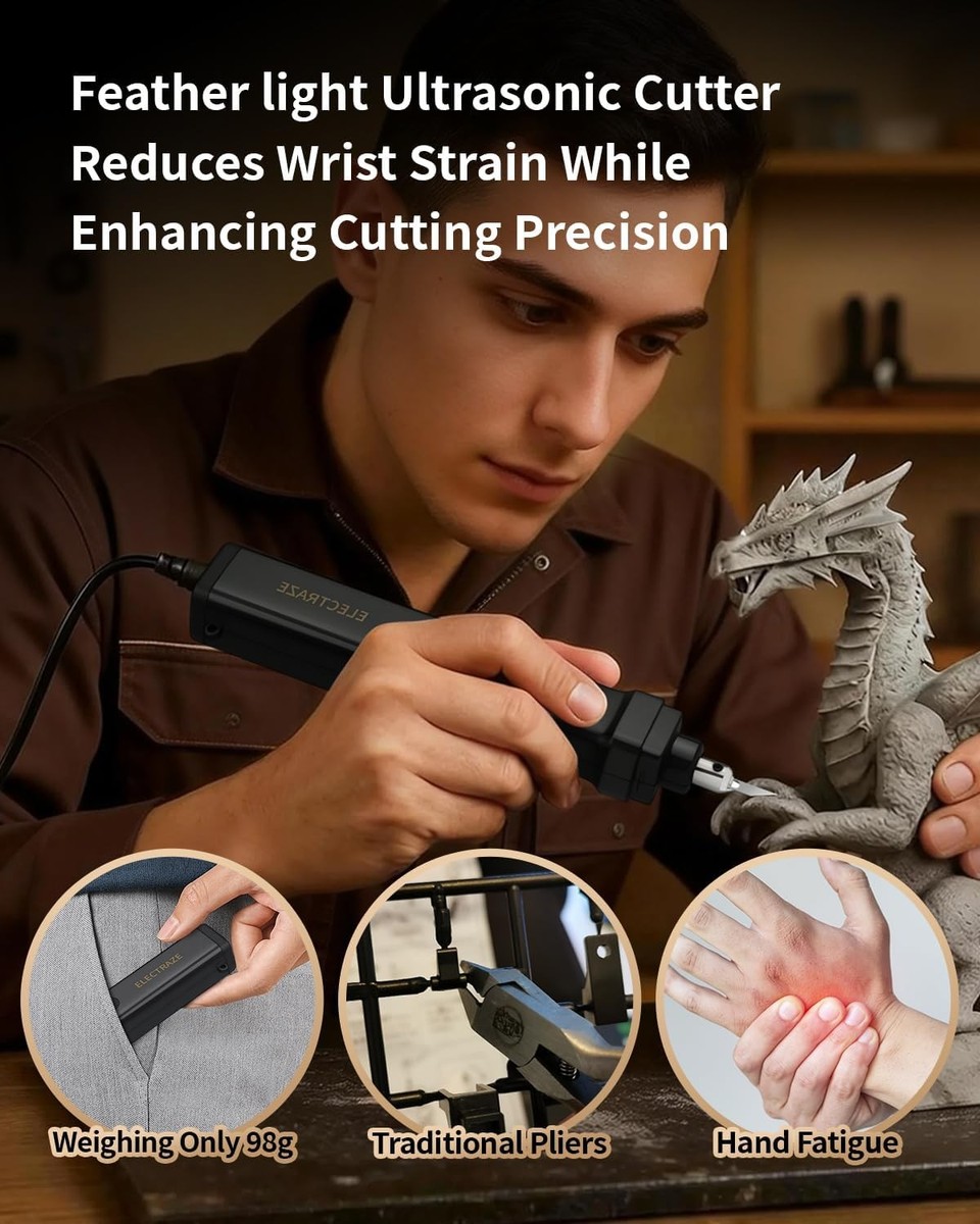 2-In-1 40Khz Ultrasonic Knife, 30W Power Ultrasonic Cutter Knife