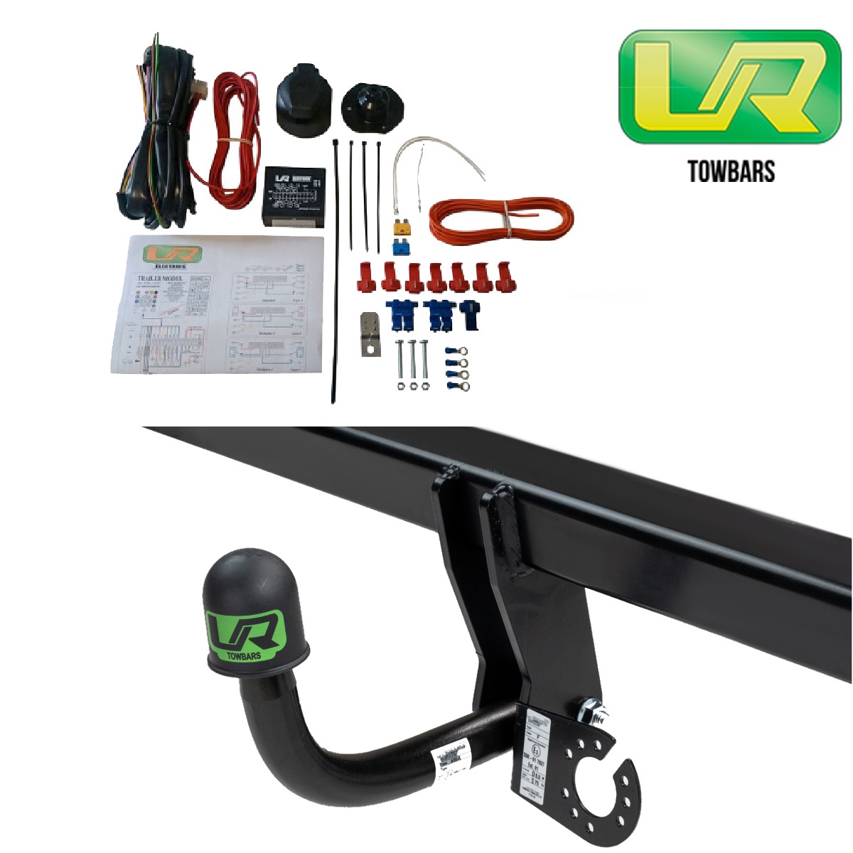 Fixed Swan Neck Towbar+ 13P Universal Wiring For Citroën Peugeot 07047/F+955.401