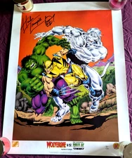 Incredible Hulk VS Wolverine Lithograph Herb Trimpe Signed & Remarked & Numbered