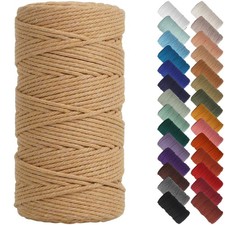 Light Tan Macrame Cord 3mm x 220yards Colored Macrame Rope Cotton Rope Macram