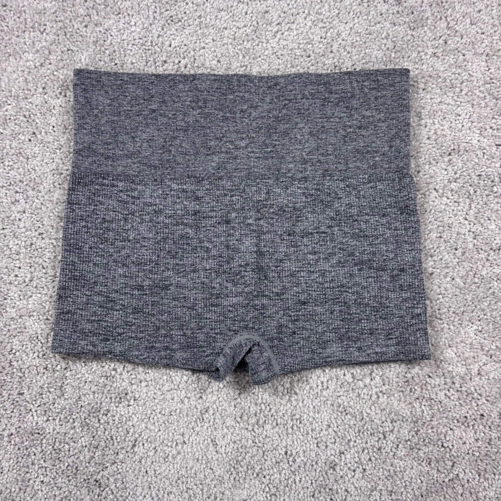 Colsie Womens XL Heather Gray Seamless Ribbed High Rise Lounge Shorts XL