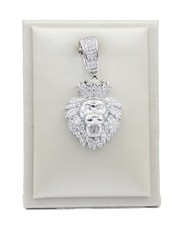 Korona Głowa lwa Wisiorki Lew 925 Srebro szterlingowe Wisiorek Prezenty dla niej