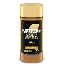 Premium Gold Espresso Blonde Roast Instant Coffee Rich Flavor 3.5 oz Jar