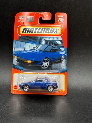 Matchbox 2023 95/100 Toyota MR2 Blue Headlighs Down with Left Hand Steering U5