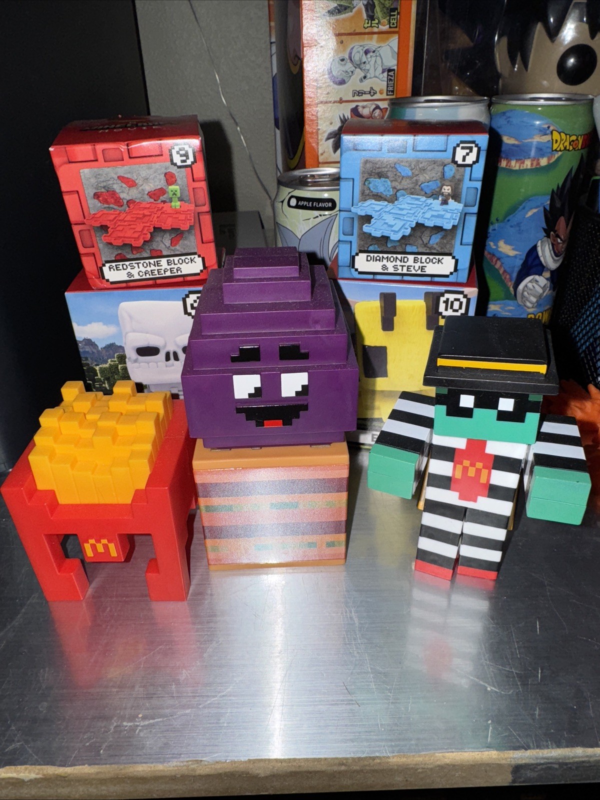 McDonald’s Minecraft Happy Meal Toys Lot of 8  Grimace Hamburglar Fries Big Mac