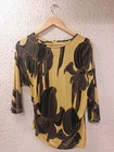 DRIES VAN NOTEN FLORAL PRINT ASYMMETRIC PALE YELLOW TOP size  Small