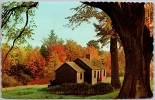 Postcard Daniel Webster Birthplace Autumn Foliage Franklin, Nh 1970s