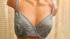La Perla Studio Looking for Love 34E 34DD Full Bra Blue Lace