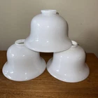 Vtg Milk Glass Bell Shape Lamp Shades 3 Pieces  See Pictures