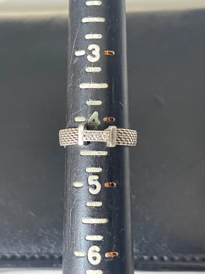 Anillo Tiffany Somerset Malla 3PD en Plata 925 con Diamantes Talla 4 GZl1bh4y Foto 4 de 4