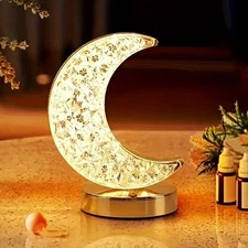 Moon Lamp, 3 Colors Stepless Dimmable Table Lamp, Touch Control Moon Light, USB 