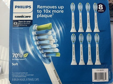 Philips Sonicare C3 Two-in-One Plaque  Whitening Brush Heads 8 Pk Soft OPEN PK