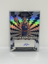 2024-25 Panini Select - Youth Explosion Signatures Trentyn Flowers #YE-37 Auto