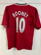 VINTAGE MENS MADE IN ITALY WAYNE ROONEY MANCHESTER TEAM JERSEY 2010 MEDIUM