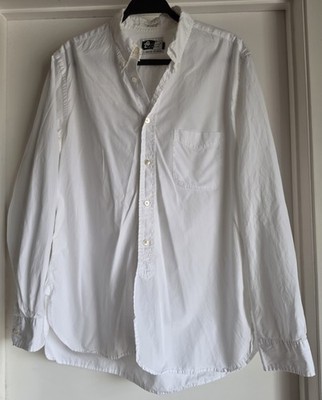 Engineered Garments White Long Sleeve Shirt Size L Collared Casual Workwear