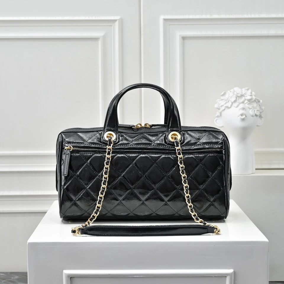 Bolsa de maquiagem BEAUTY novidade preta tiracolo bolsa de ombro com alça - Imagem 3 de 4