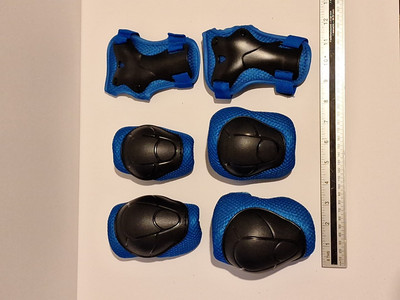 Kinder Kinder Schutzausrüstung Set 2 Ellenbogen 2 Knieschoner Handgelenkschoner Skateboarding